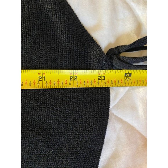 Shein Women's Plus Sz 1 XL Sleeveless Side Tie Black Sweater Coverup - Picture 12 of 13